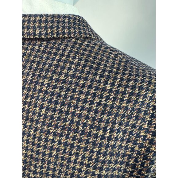 Oxford Clothes Neiman Marcus  Wool Cashmere Houndstooth Blazer Renaissance 43R - Picture 8 of 16